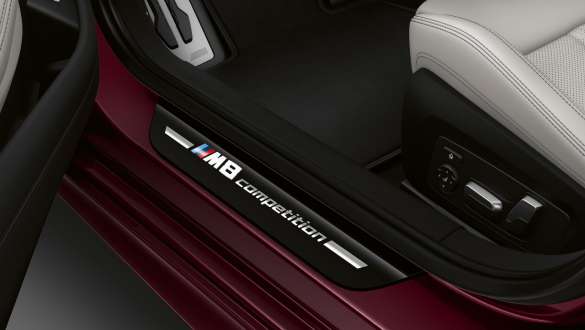 Entry sill BMW M8 Competition Gran Coupé Entry sill with M8 Competition designation BMW M8 Competition Gran Coupé F93 2020 interior