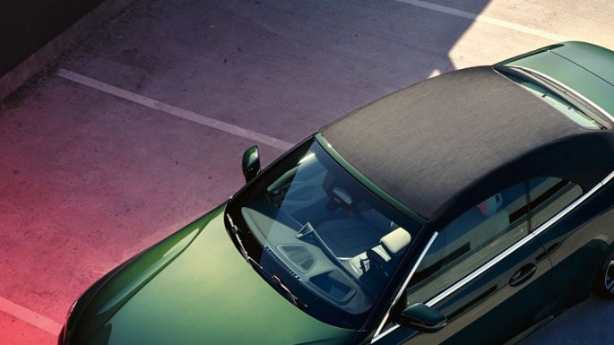 俯視角度視圖軟頂 BMW 4 Series Convertible G23 2020 BMW 4 Series Convertible G23 2020 Sanremo Green 金屬外觀漆面俯視角度視圖軟頂