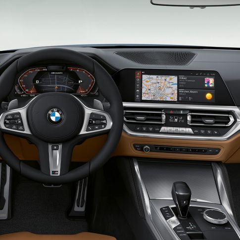 BMW 4 Series Coupé G22,軚環和語音助手 BMW 4 Series Coupé G22 2020,內飾,軚環和語音助手