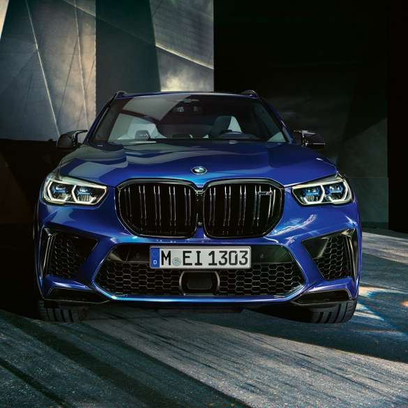 外觀設計 BMW X5 M Competition 外觀設計 BMW X5 M Competition F95 2020 Marina Bay Blue 金屬外觀漆面正面視圖