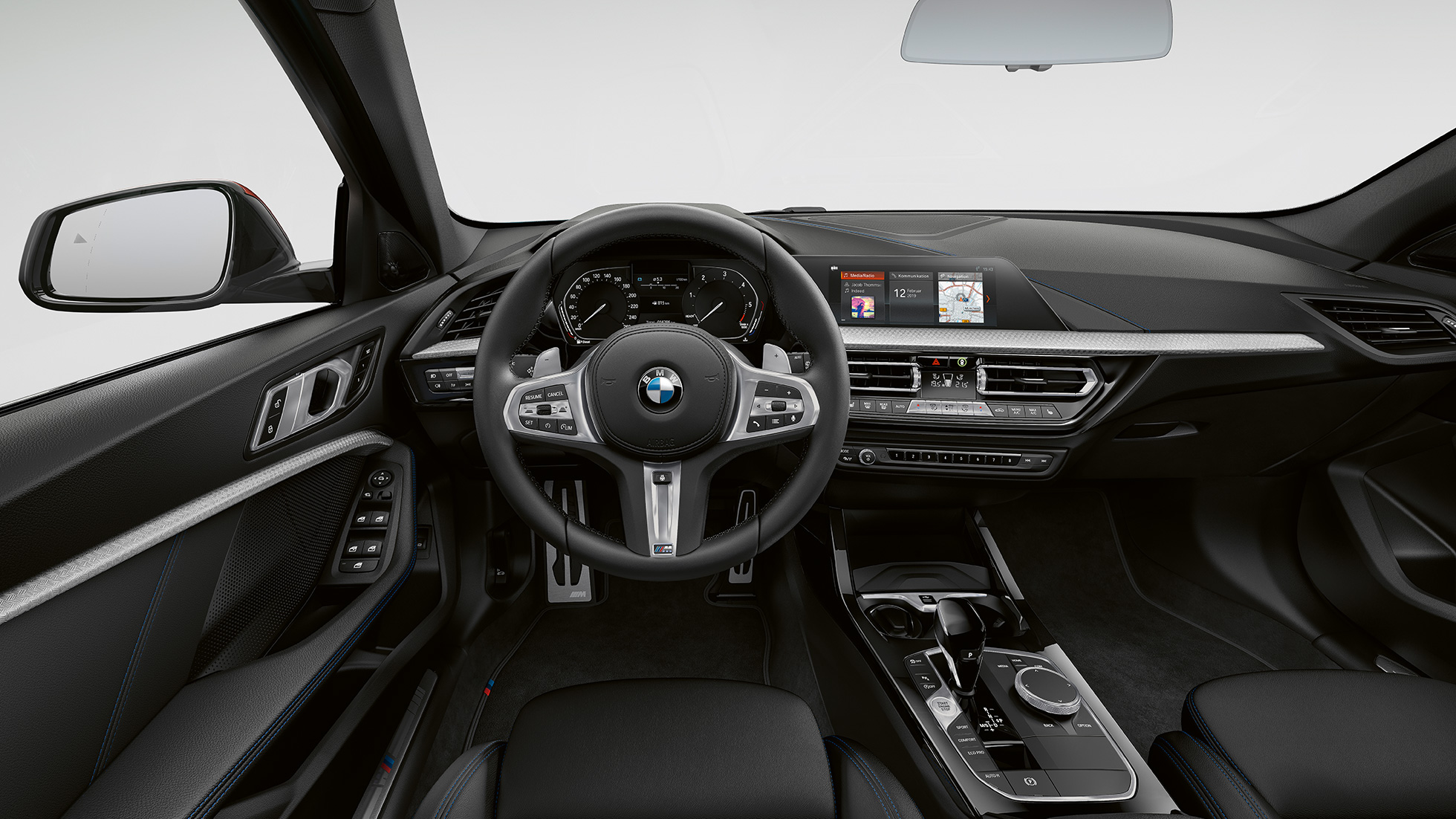 M 系列真皮軚環 BMW 1 Series Model M Sport,駕駛艙,配備 M 系列真皮軚環。