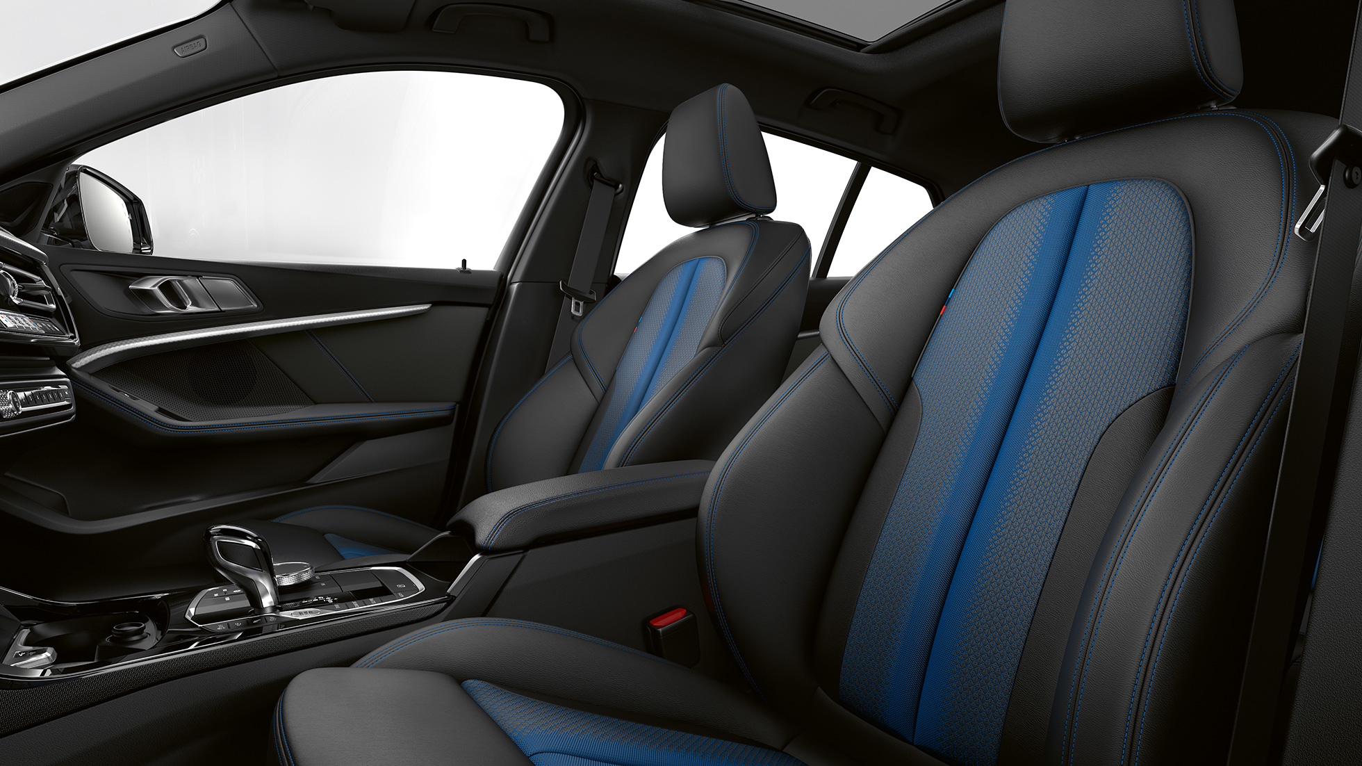 M Sport 座椅 BMW 1 Series Model M Sport,內飾,配備 M Sport 座椅。