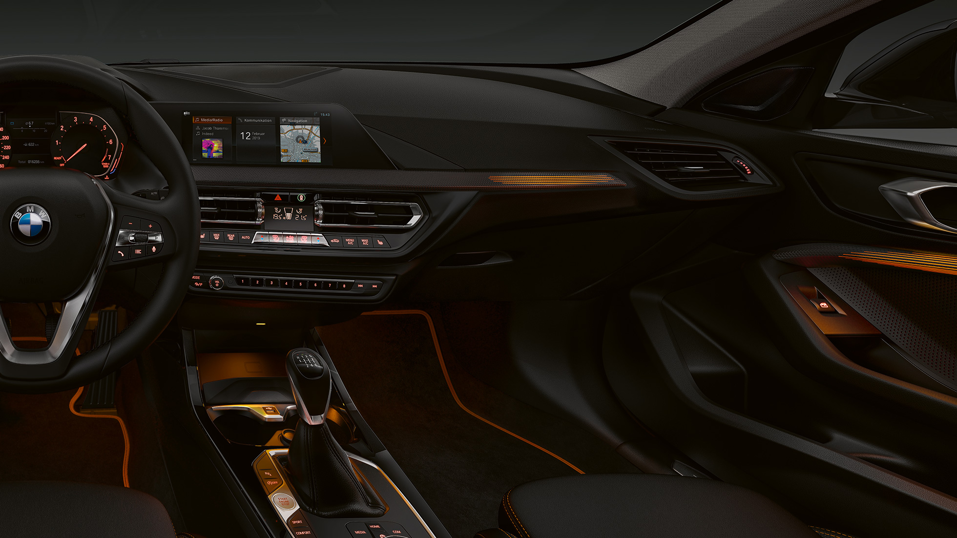 內飾飾面 'Illuminated Berlin' BMW 1 Series Model Sport Line,內飾飾面 'Illuminated Berlin'。