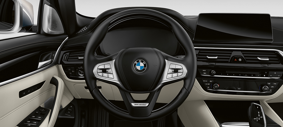 BMW Individual steering wheel BMW 5 Series Touring BMW Individual BMW 5 Series Touring G31 front view steering wheel
