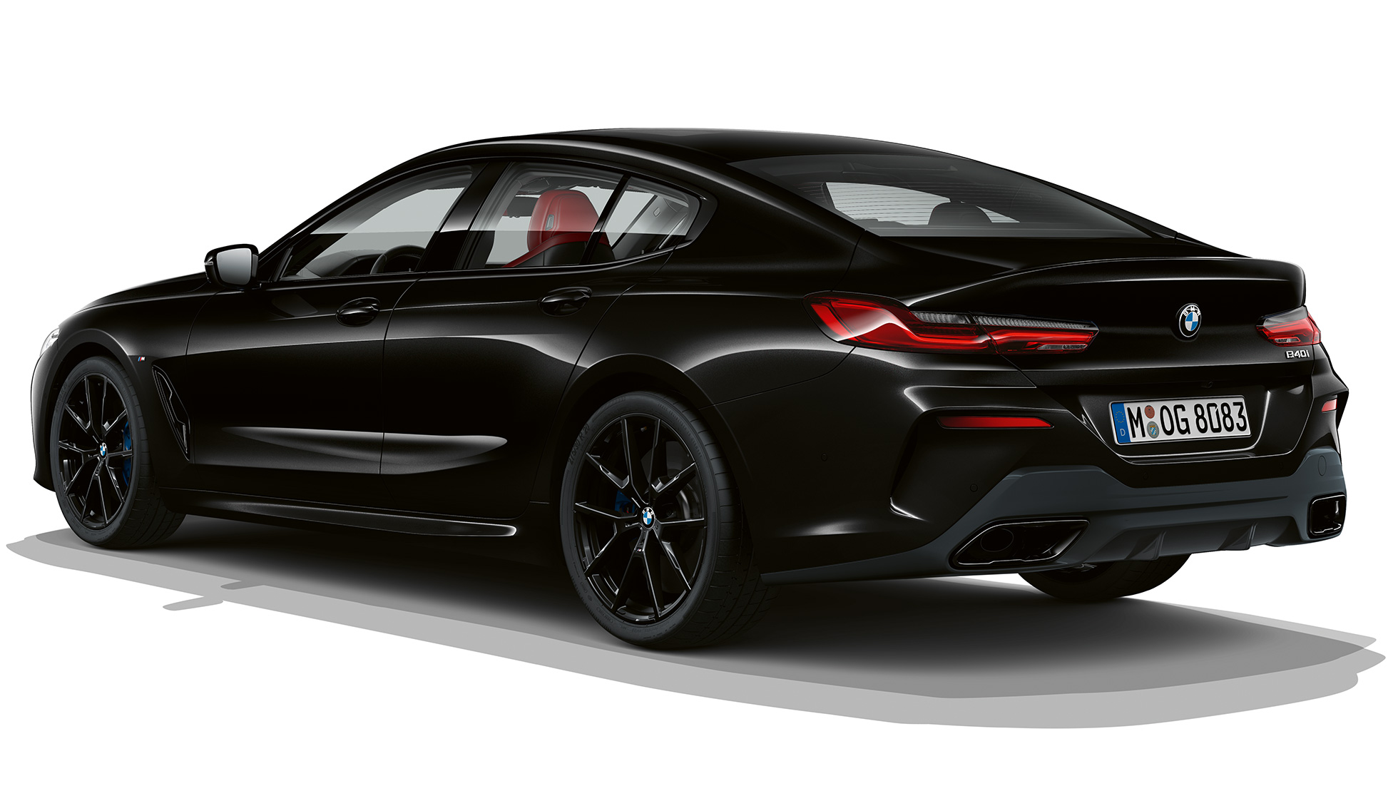 M Sport 包圍套件四分之三尾部拍攝視圖 BMW 8 Series Gran Coupé,M Sport 包圍套件四分之三尾部拍攝視圖