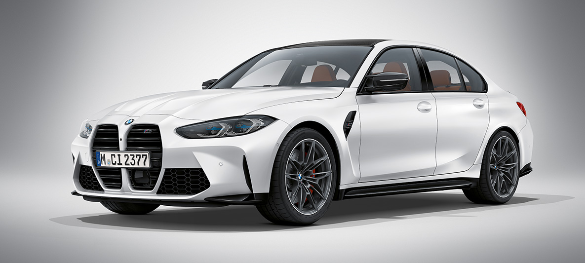 BMW Individual Frozen Orange 金屬外觀漆面 BMW M3 Sedan G80 2020 BMW M3 Sedan BMW Individual Frozen Orange 金屬外觀漆面 G80 2020 正面四分之三之角度視圖靜止