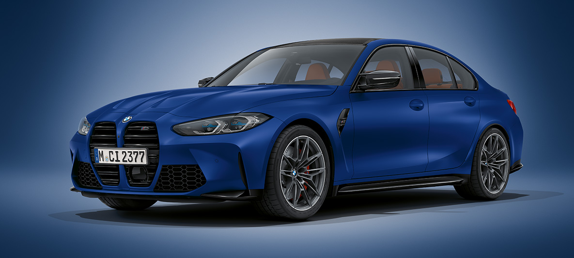 BMW Individual Frozen Dark Grey 金屬外觀漆面 BMW M3 Sedan G80 2020 BMW M3 Sedan BMW Individual Brooklyn Grey 金屬外觀漆面 G80 2020 正面四分之三之角度視圖靜止