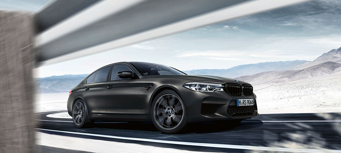 Air inlets. BMW M5 Edition 35 Years driving shot side shot.