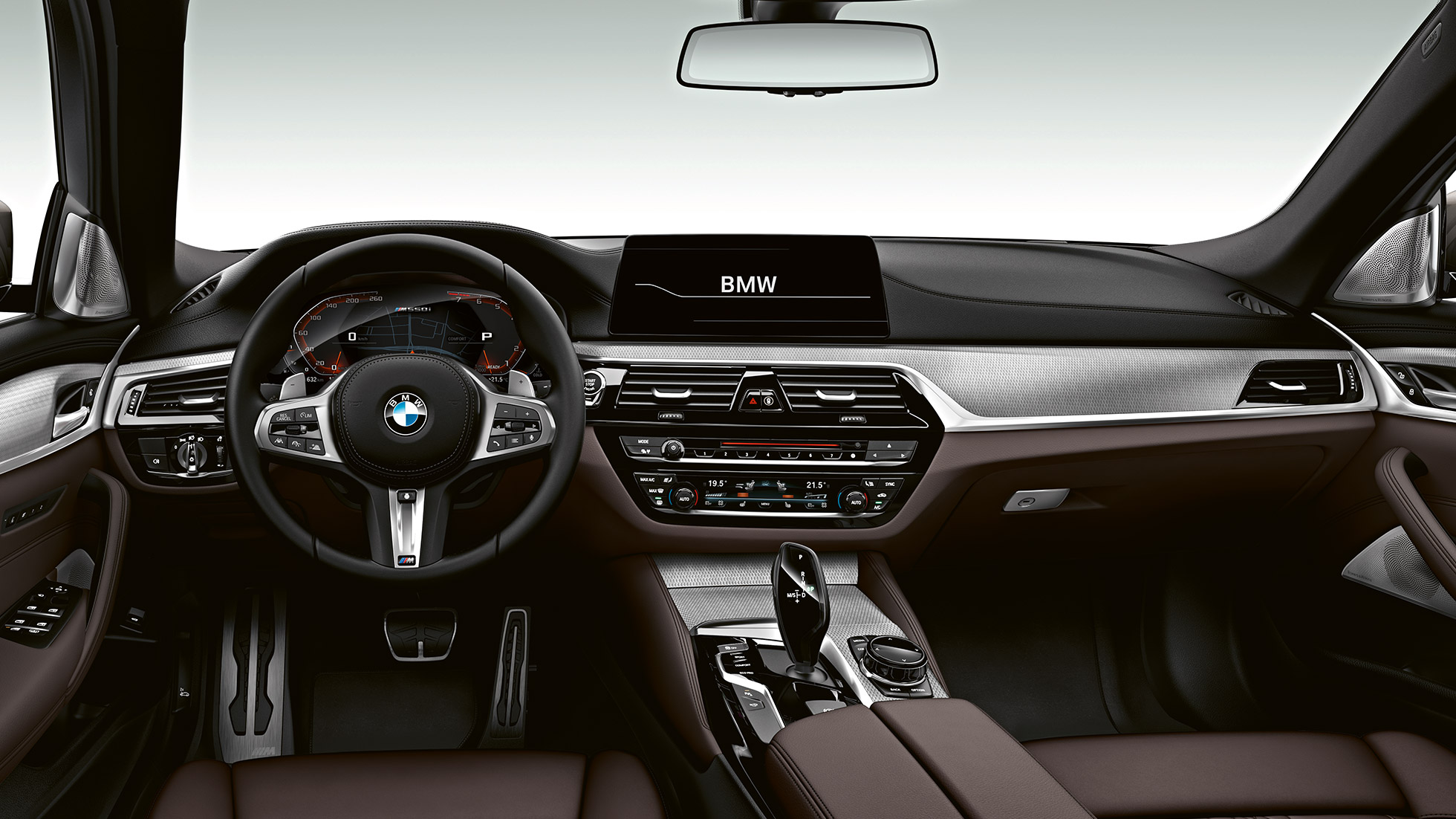 Interior design. BMW M550i and BMW M550d cockpit.