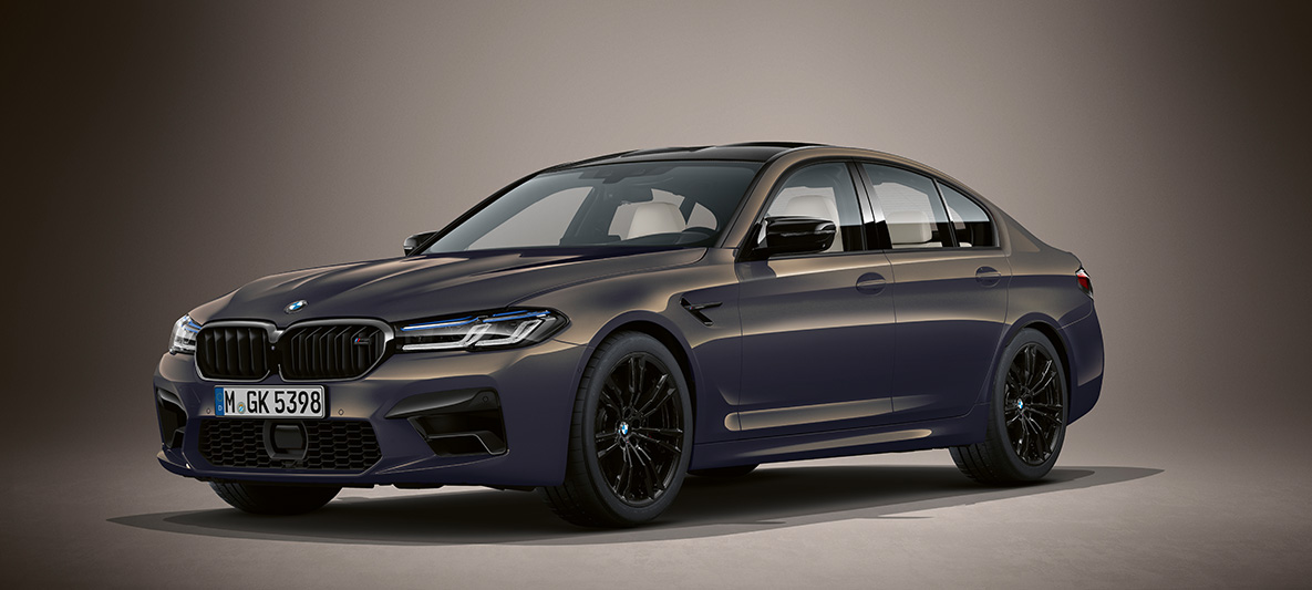 BMW Individual BMW M5 Sedan F90 2020 Alvite Grey 金屬外觀漆面 BMW Individual BMW M5 Sedan F90 LCI Facelift 2020 Alvite Grey 金屬外觀漆面正面四分之三之角度視圖