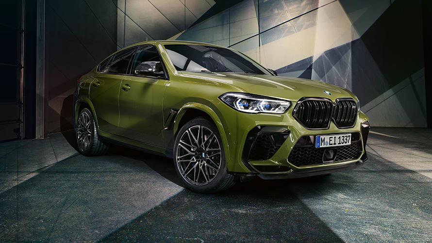 BMW X6 M Competition 側視圖 BMW X6 M Competition BMW Individual 特殊漆都市綠 SUV F96 SUV 2020 側視圖