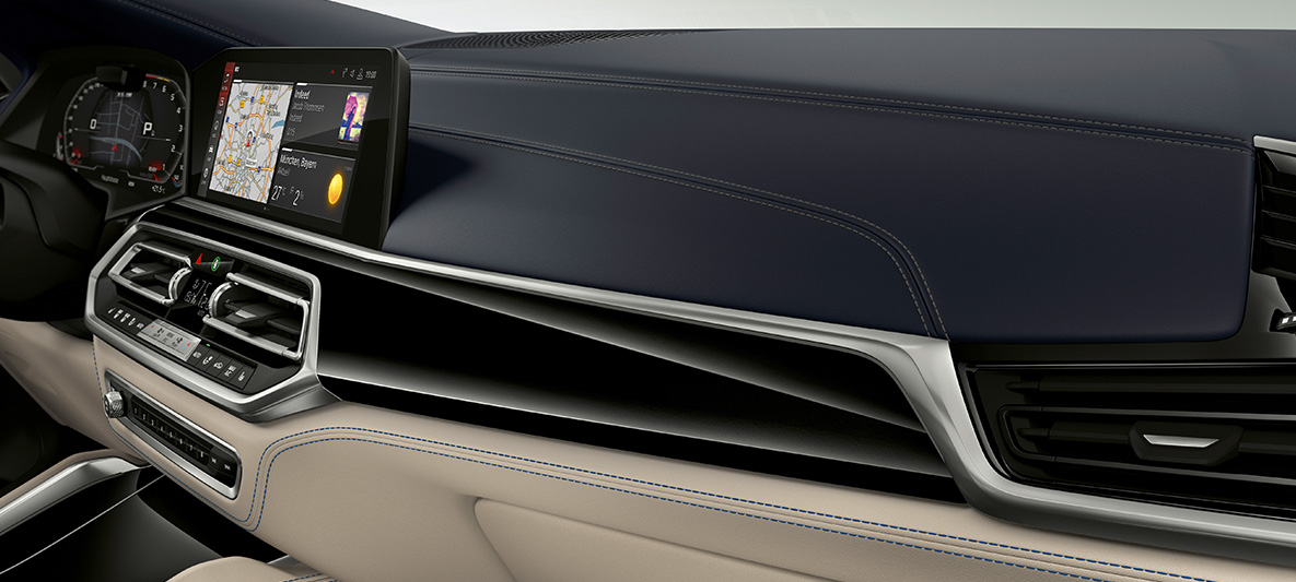 BMW X6 M Individual F96 SUV 2020 interior BMW X6 M F96 SUV 2020 Individual interior trim strips in piano finish Black