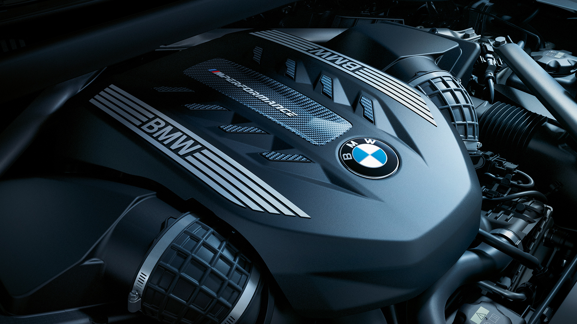 BMW X6 的引擎 BMW X6 引擎的特寫視圖。