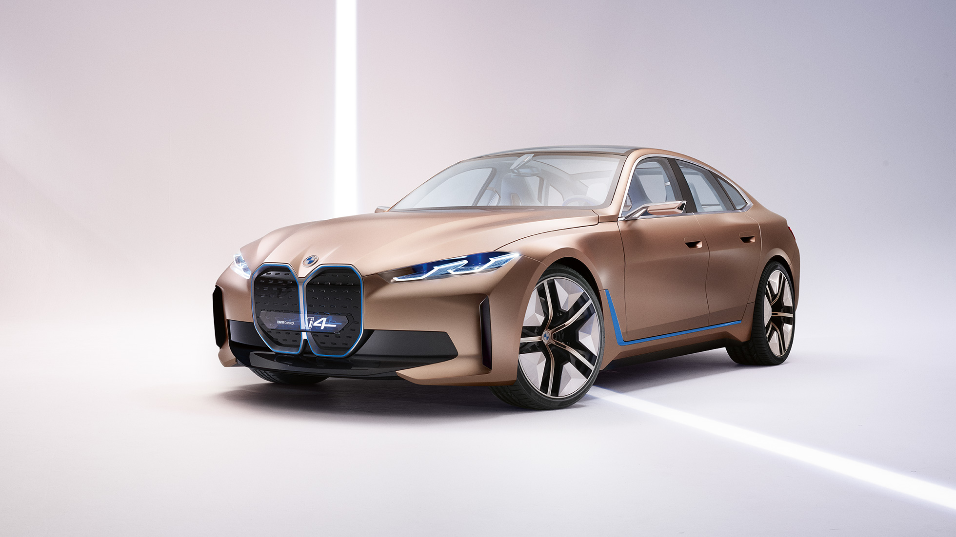 外觀 4 BMW Concept i4 2020 G26 外觀 4 BMW Concept i4 2020 G26 電動汽車全電動 BMW Gran Coupé 側面視圖