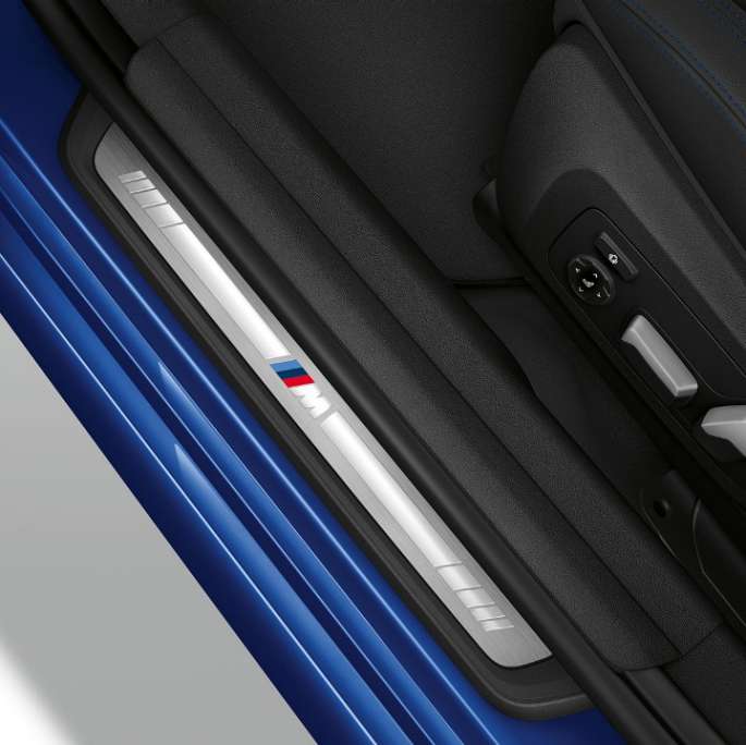 Top view of the door sill of the BMW 3 Series Sedan with Model M Sport features.