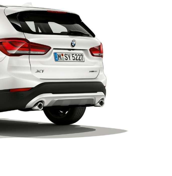 BMW X1, Model xLine, three-quarter rear view studio shot
